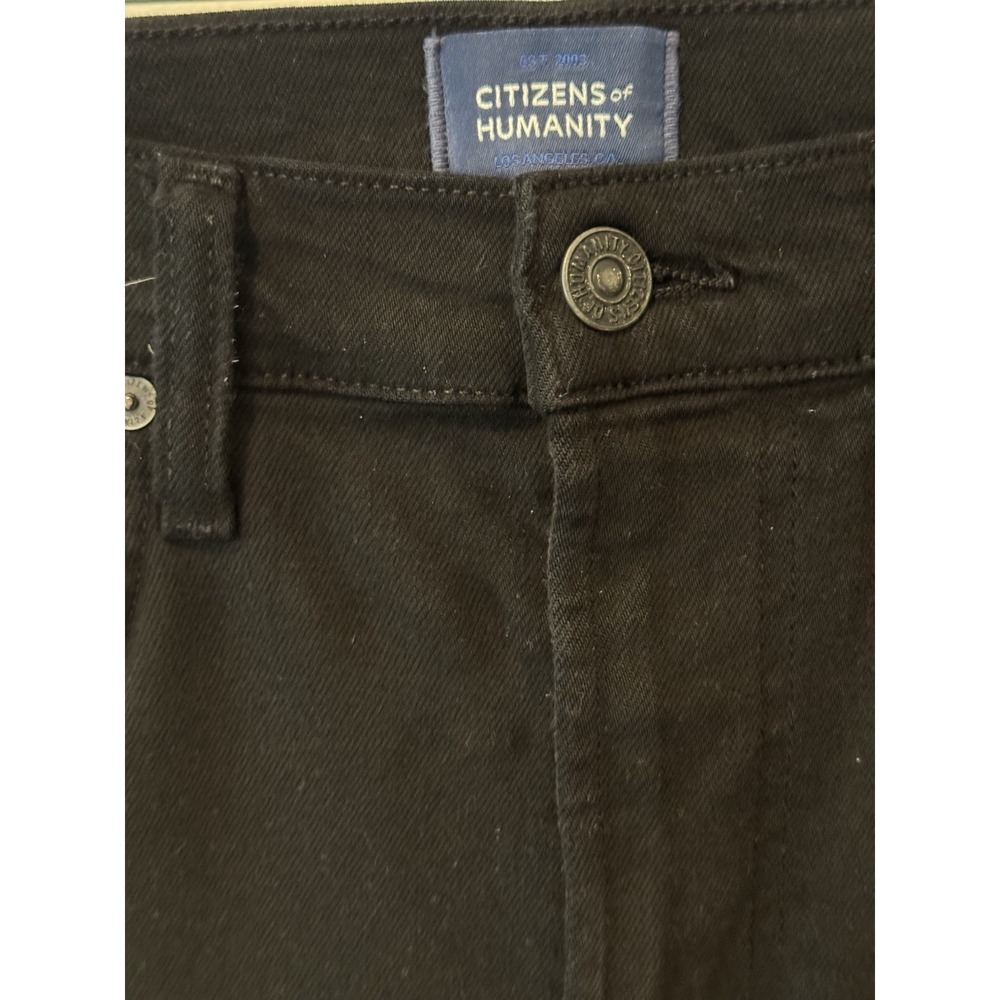 Citizens of Humanity Caia Black High Rise Straight  Premium Denim‎ Jeans 25 $228 - Picture 6 of 10
